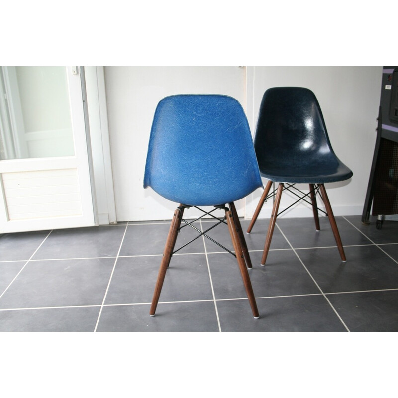 Blue "DSW" chair, Charles & Ray EAMES - 1970s