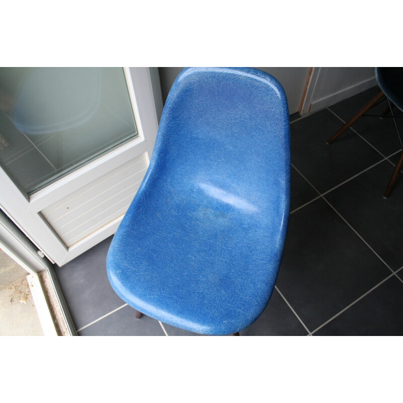 Chaise "DSW" bleue, Charles & Ray EAMES - années 70