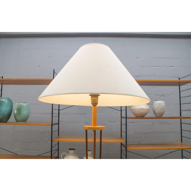 Lampadaire vintage en teck scandinave - 1960