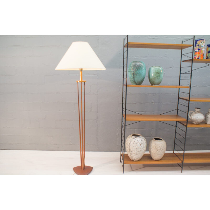 Vintage Scandinavian Teak Floor Lamp - 1960s