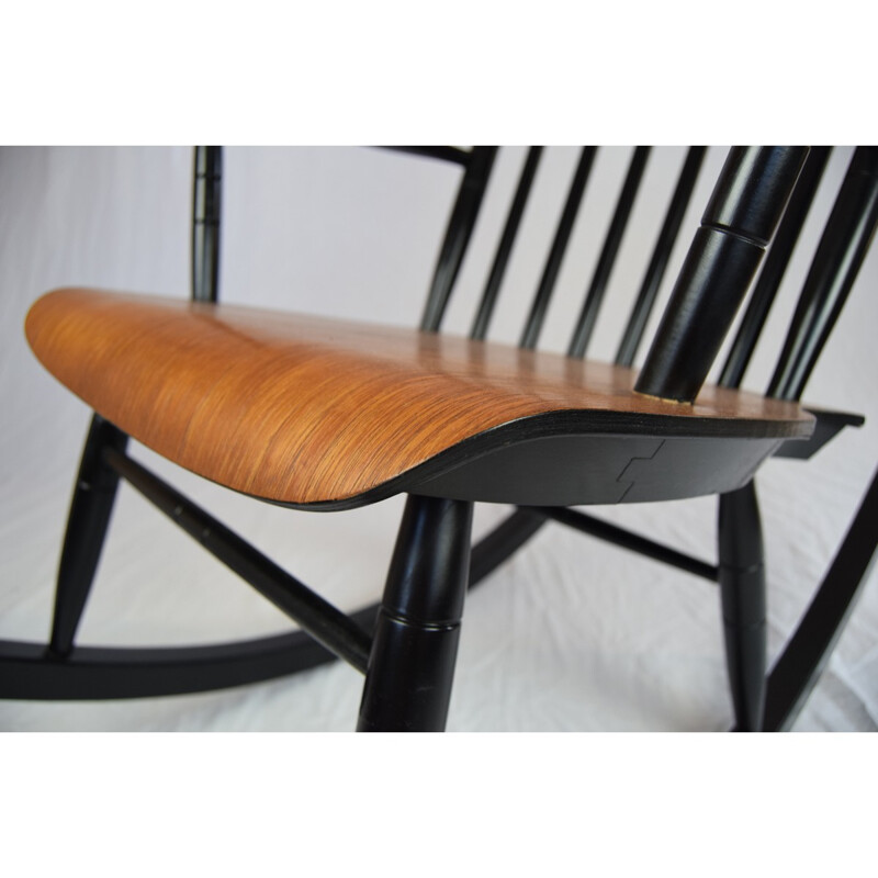 Vintage Rocking Chair by Varjosen Puunjalostus for Uusikylä - 1960s