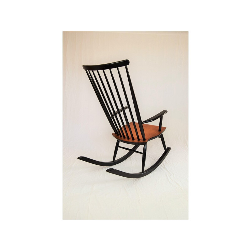 Vintage Rocking Chair by Varjosen Puunjalostus for Uusikylä - 1960s