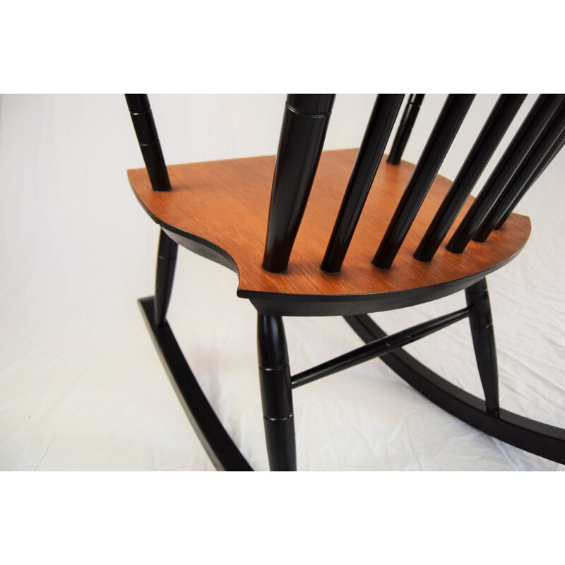 Vintage Rocking Chair by Varjosen Puunjalostus for Uusikylä - 1960s