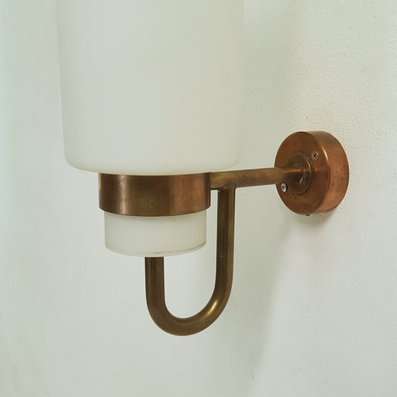 Pair of vintage copper wall lamps by Hans Agne Jakobsson - 1960s