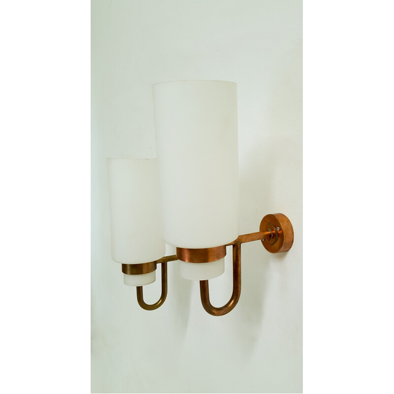 Pair of vintage copper wall lamps by Hans Agne Jakobsson - 1960s