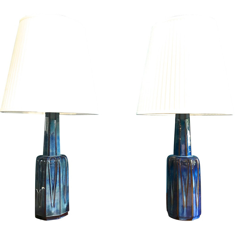 2 Lampes de table en céramique danoises d'Einar Johansen pour Soholm - 1960
