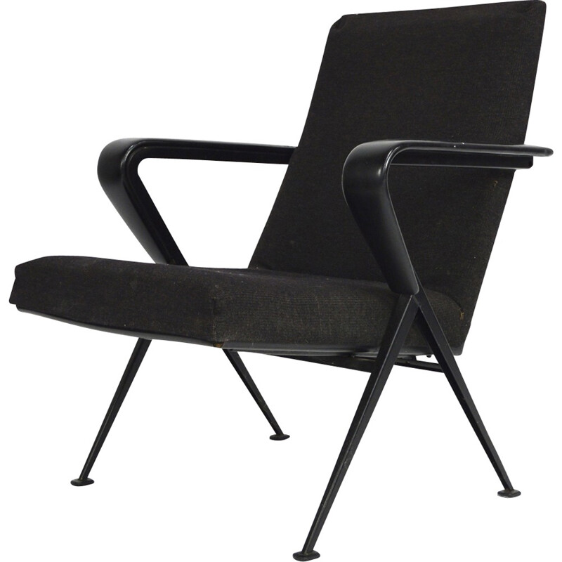 Black vintage armchair by Friso Kramer, 1960