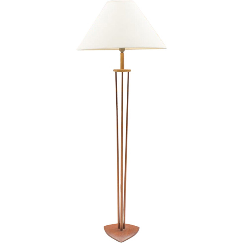 Vintage Scandinavian Teak Floor Lamp - 1960s