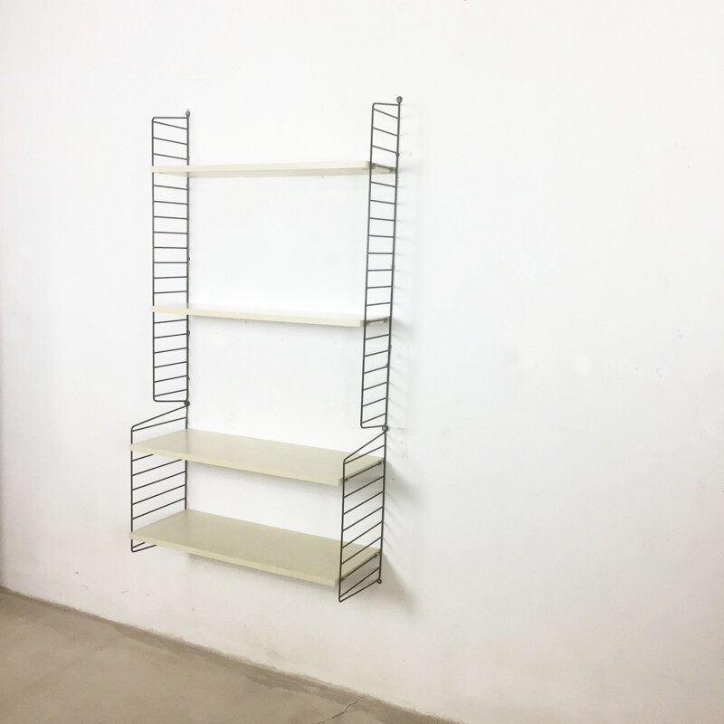 Swedish White Wall Unit by Nisse Strinning for String - 1960s