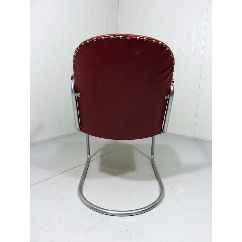 Vintage Tubular Lounge Chair Model 413 by W.H. Gispen - 1950s