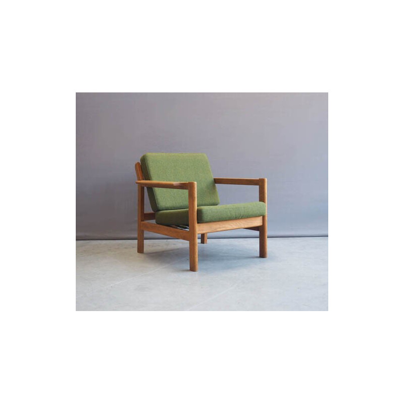 Vintage green lounge chair model 227 by Borge Mogensen - 1960s