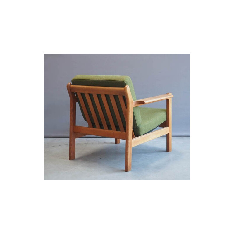 Vintage green lounge chair model 227 by Borge Mogensen - 1960s