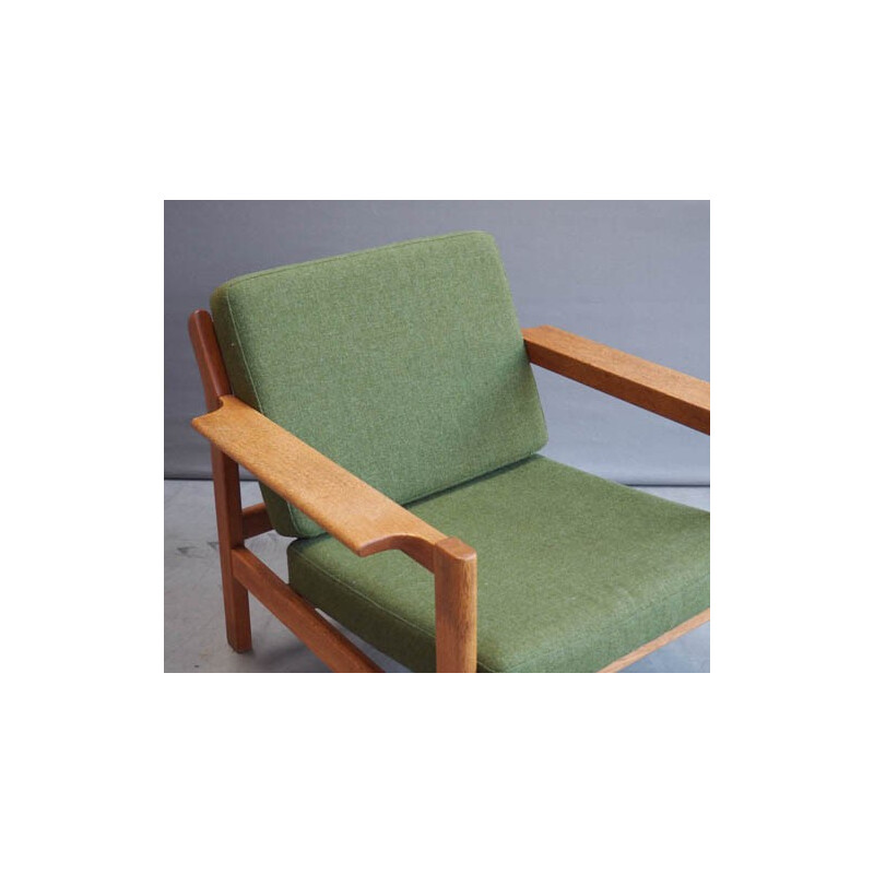 Vintage green lounge chair model 227 by Borge Mogensen - 1960s