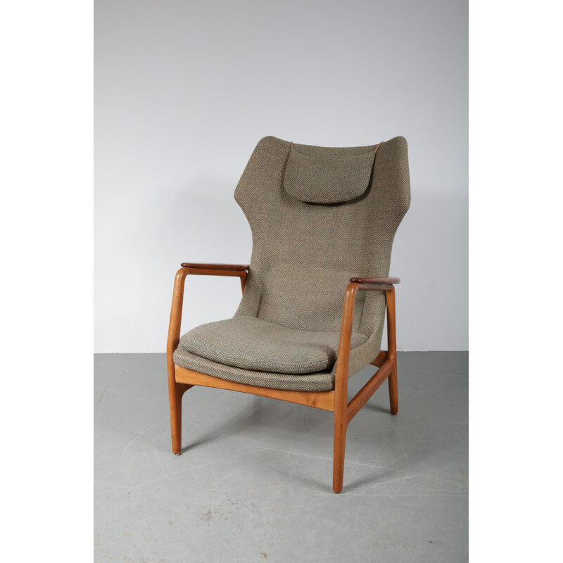 Highback armchair in teak by Aksel Bender Madsen - 1950s