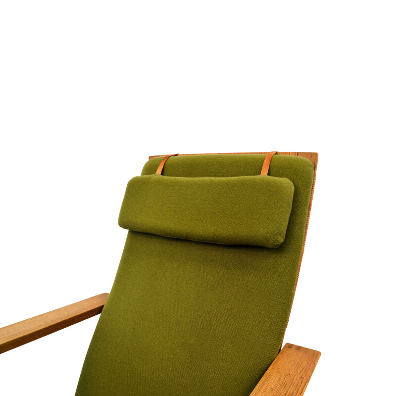 Oak lounge chair with ottoman model BM-2254 by Borge Mogensen - 1960s