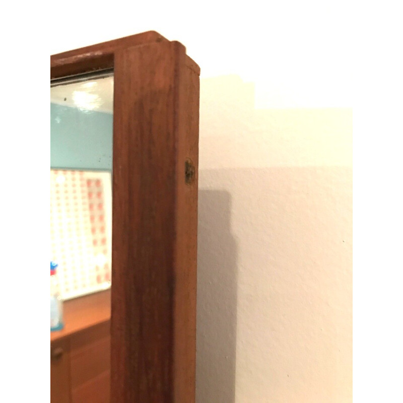 Vintage Scandinavian teak mirror - 1960s