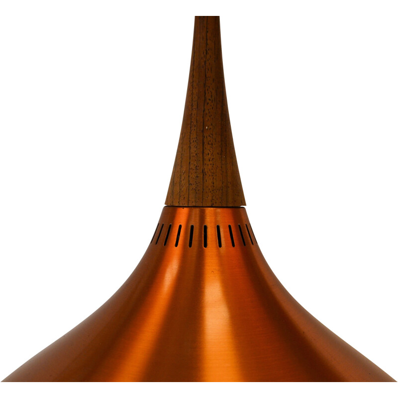 Paire of vintage hanging lamps in copper by Jo Hammerborg for Fog & Morup - 1960s