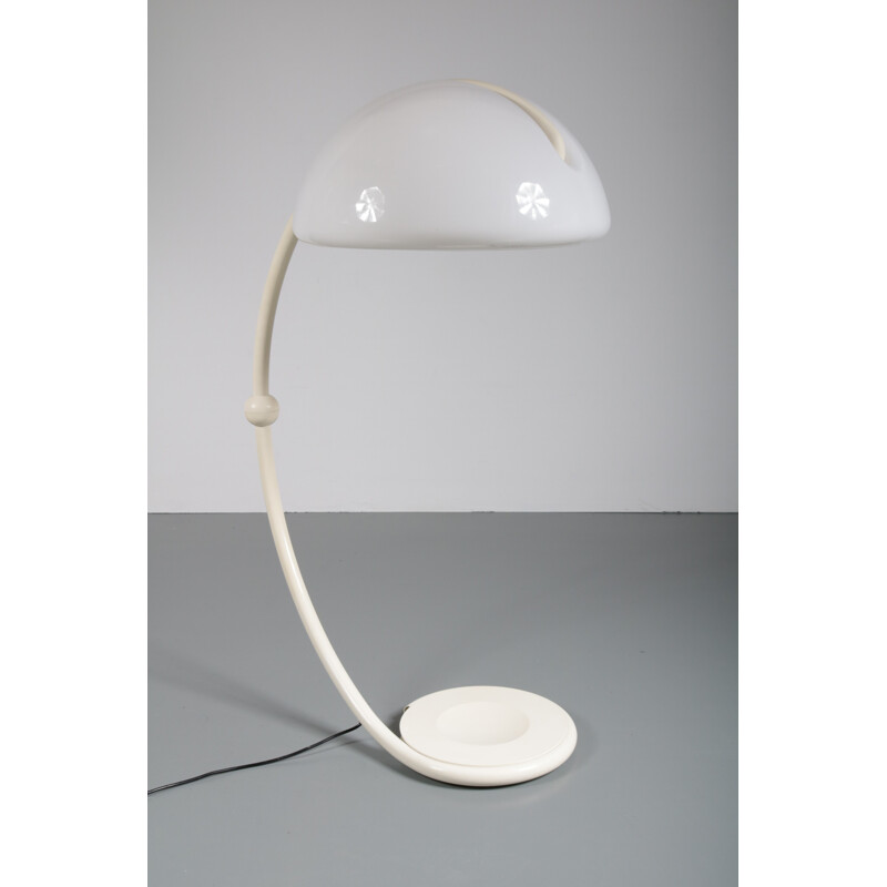 "Serpente" white floor lamp by Elio Martinelli - 1960s