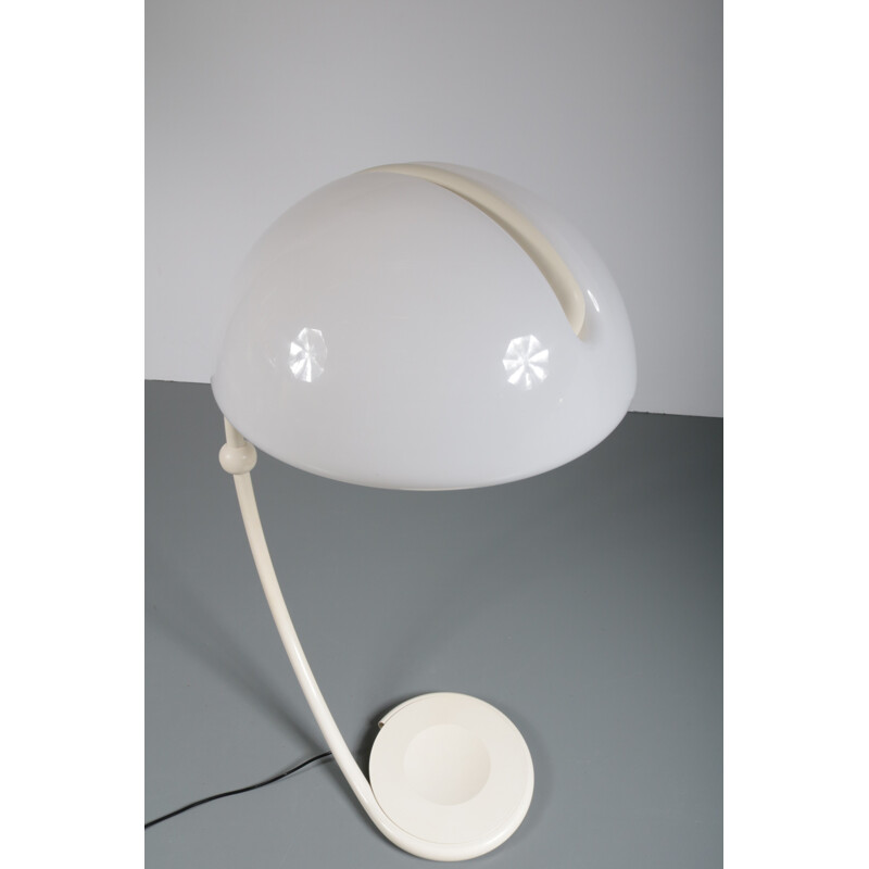 "Serpente" white floor lamp by Elio Martinelli - 1960s