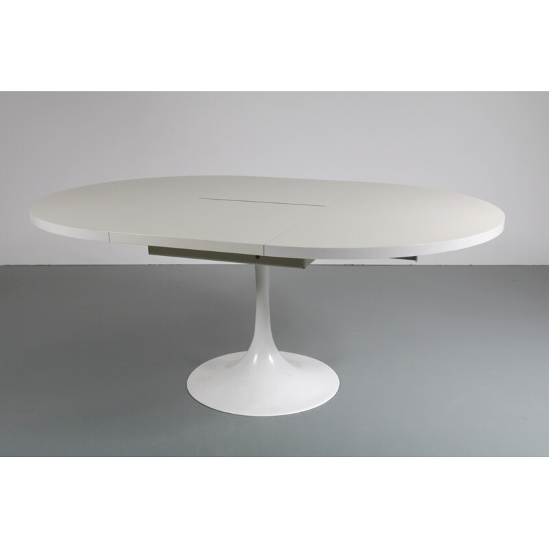 Vintage white extendable dining table by Cees Braakman - 1960s