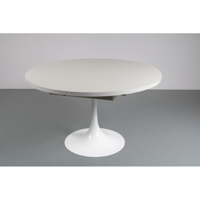 Table à repas vintage extensible blanche de Cees Braakman - 1960