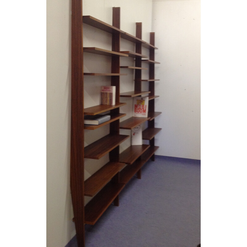 Large bookcase in Amaranth wood, Dieter WAECKERLIN - 1960s