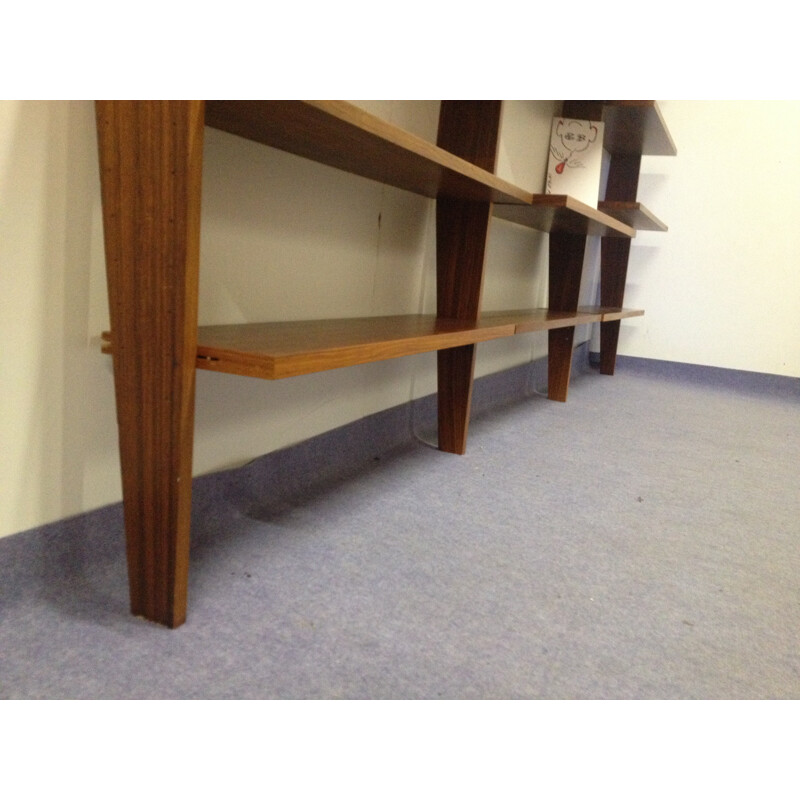 Large bookcase in Amaranth wood, Dieter WAECKERLIN - 1960s