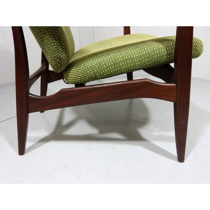 Pair of green lounge chairs by Louis van Teeffelen for WéBé - 1950s