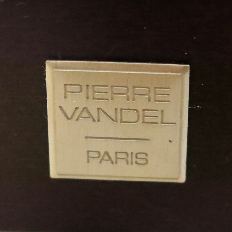 Table basse avec dessus en verre par Pierre Vandel - 1970 