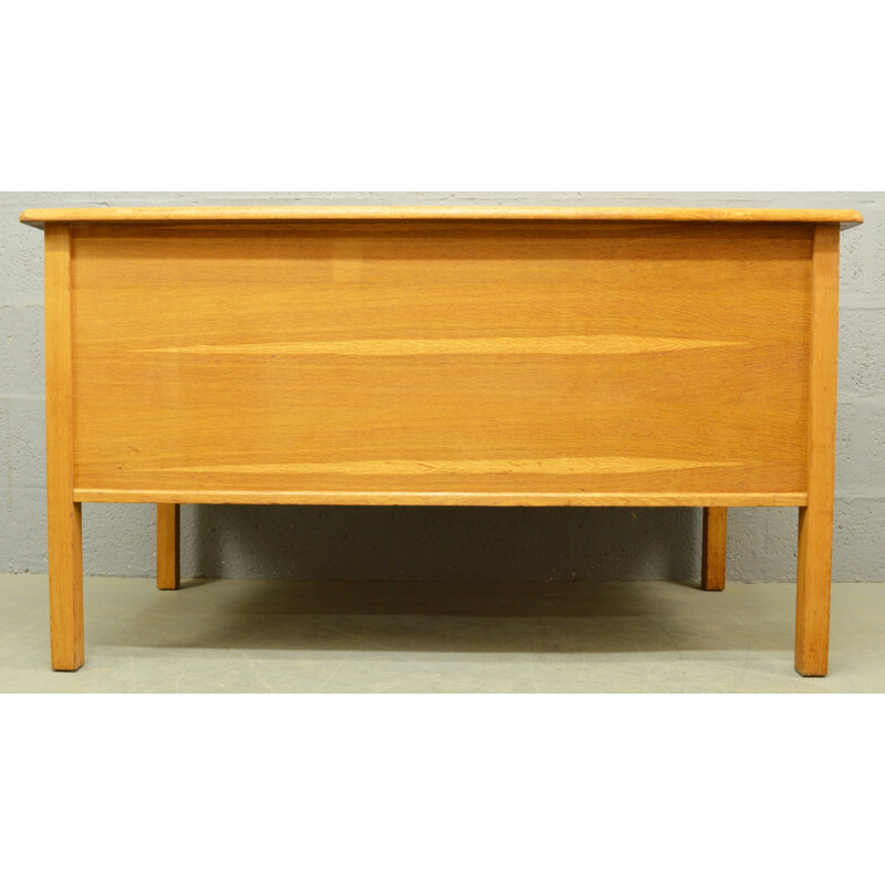 Mid-century solid oak desk - 1960s