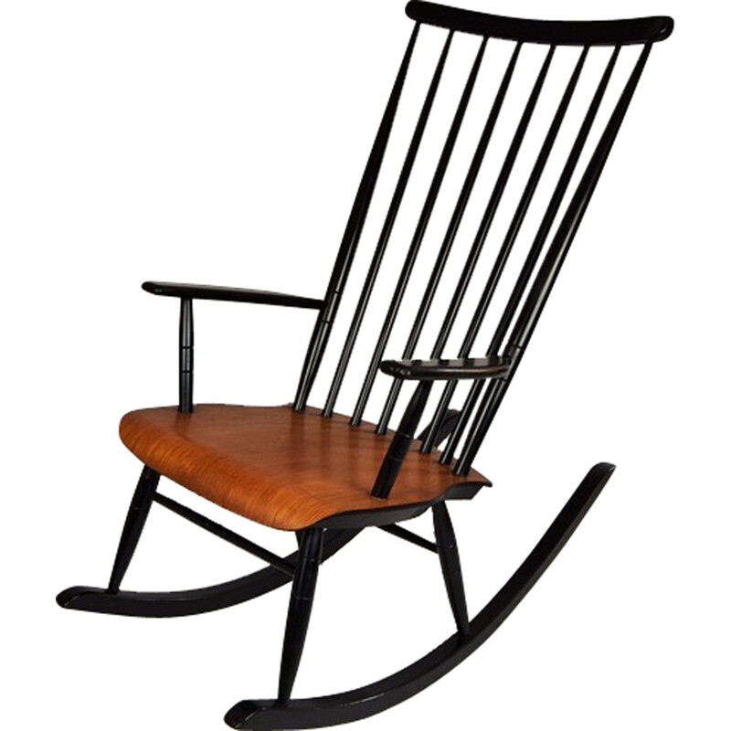 Vintage Rocking Chair by Varjosen Puunjalostus for Uusikylä - 1960s