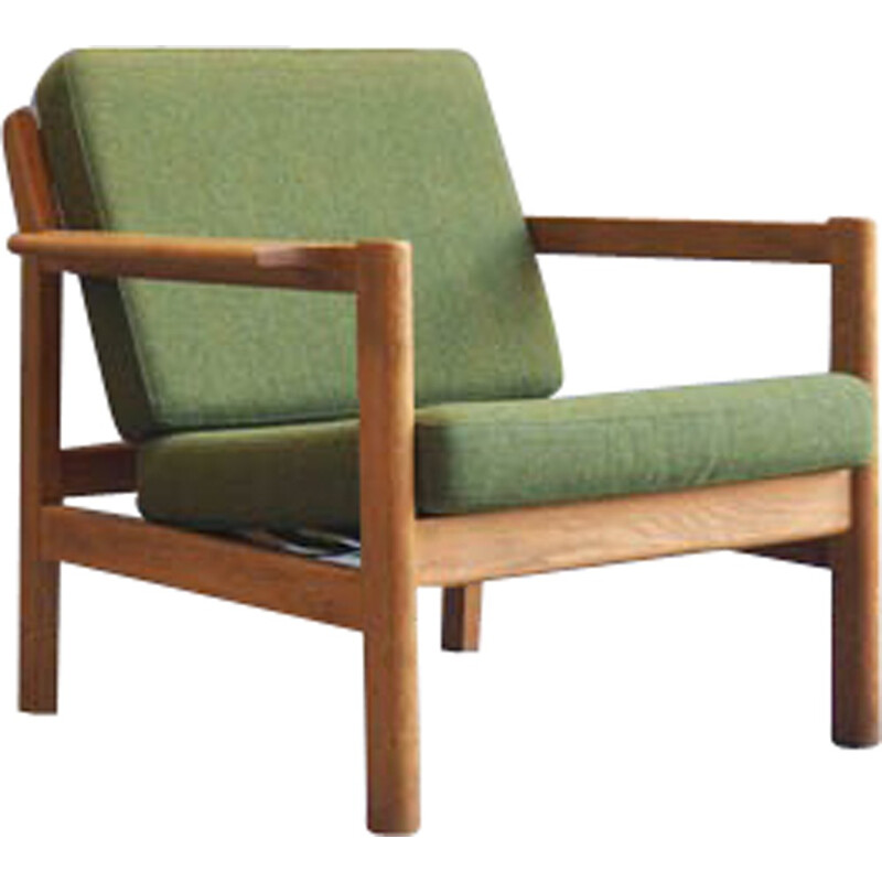 Vintage green lounge chair model 227 by Borge Mogensen - 1960s