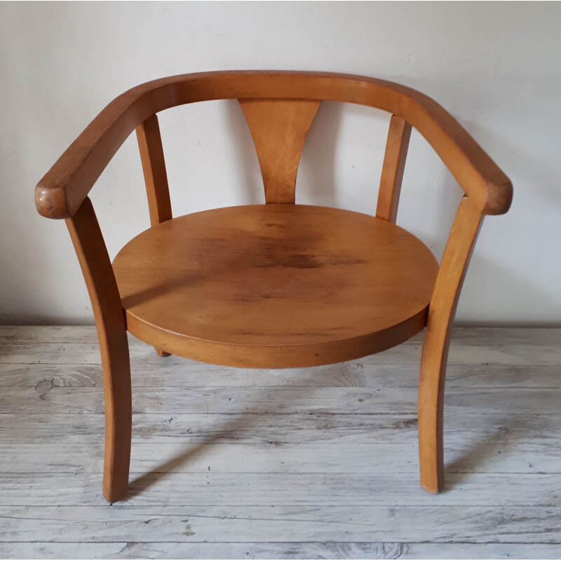 Baumann vintage children's chair in beechwood - 1940s