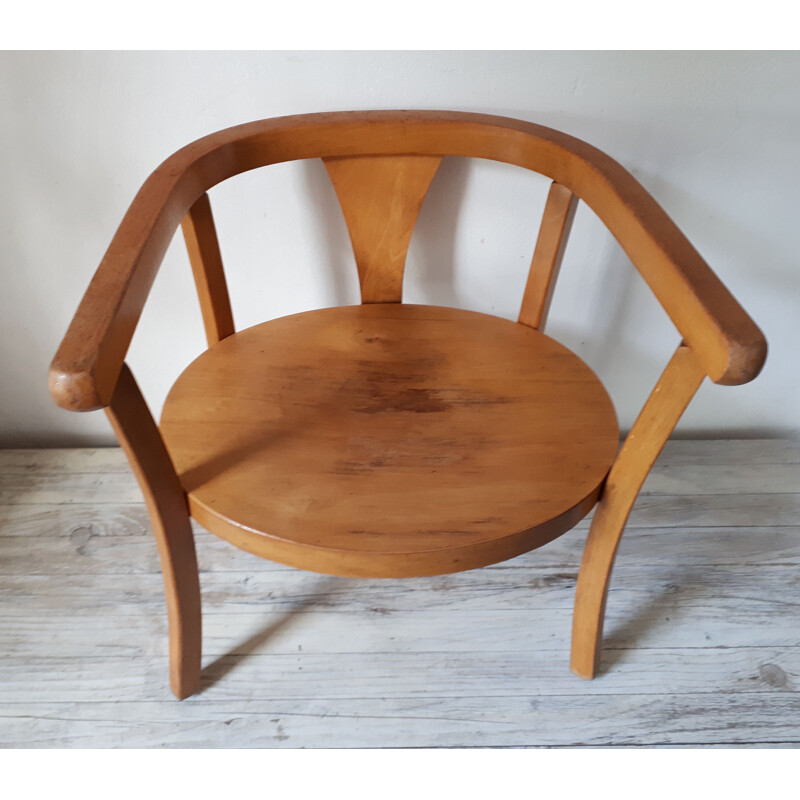 Baumann vintage children's chair in beechwood - 1940s