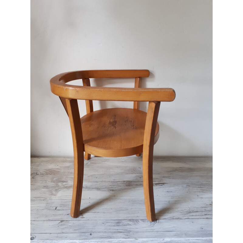 Baumann vintage children's chair in beechwood - 1940s