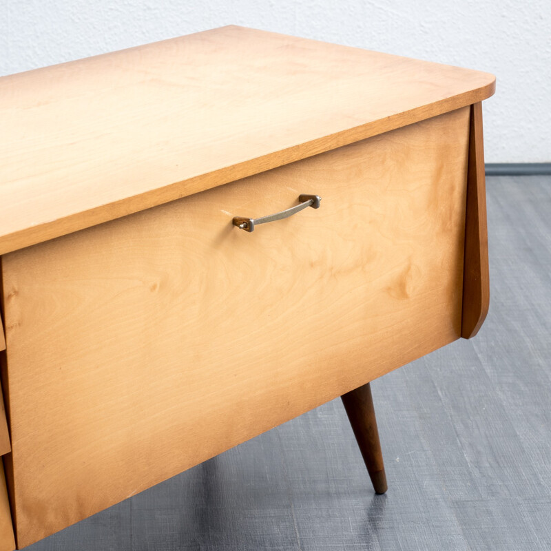 Small vintage sideboard in birchwood - 1950s