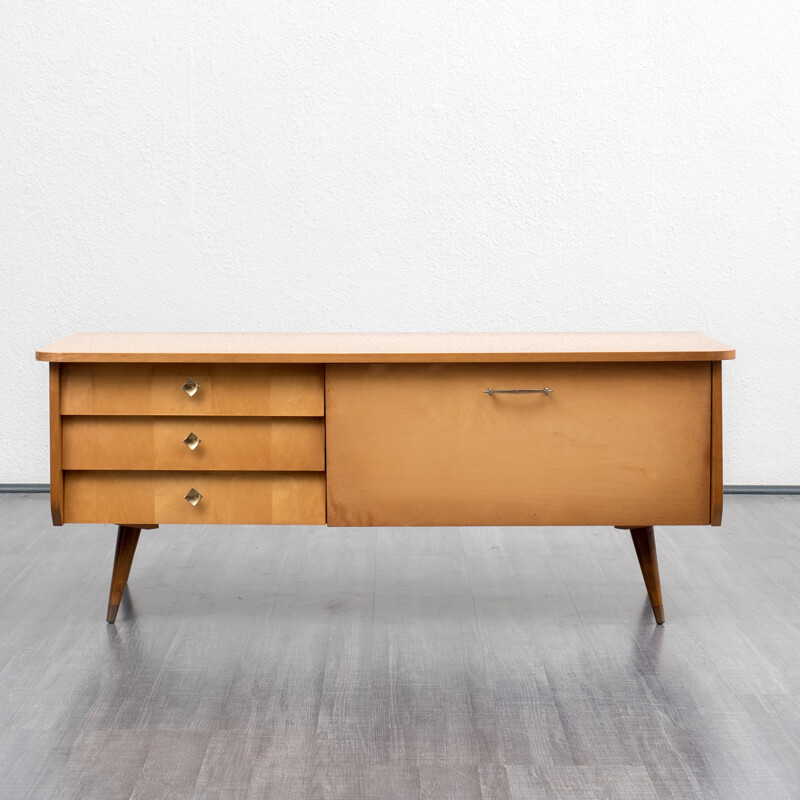 Small vintage sideboard in birchwood - 1950s