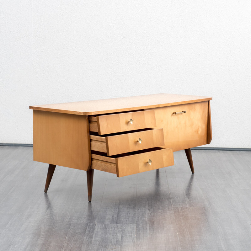 Small vintage sideboard in birchwood - 1950s
