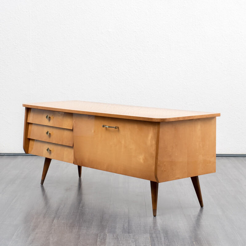 Small vintage sideboard in birchwood - 1950s