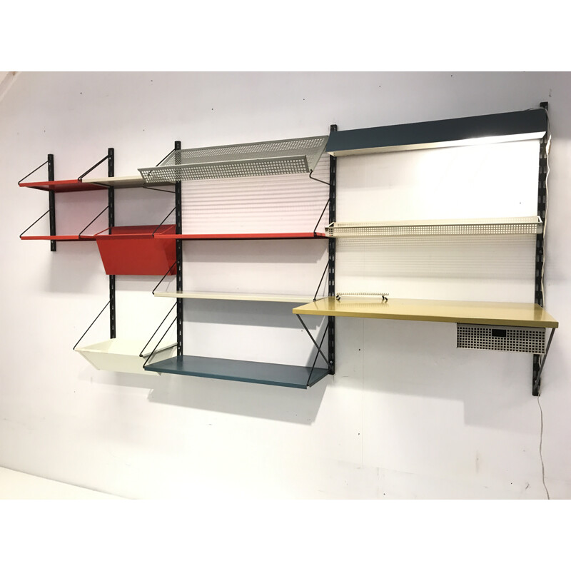 Wall shelving unit by Tjerk Reijenga for Pilastro - 1960s