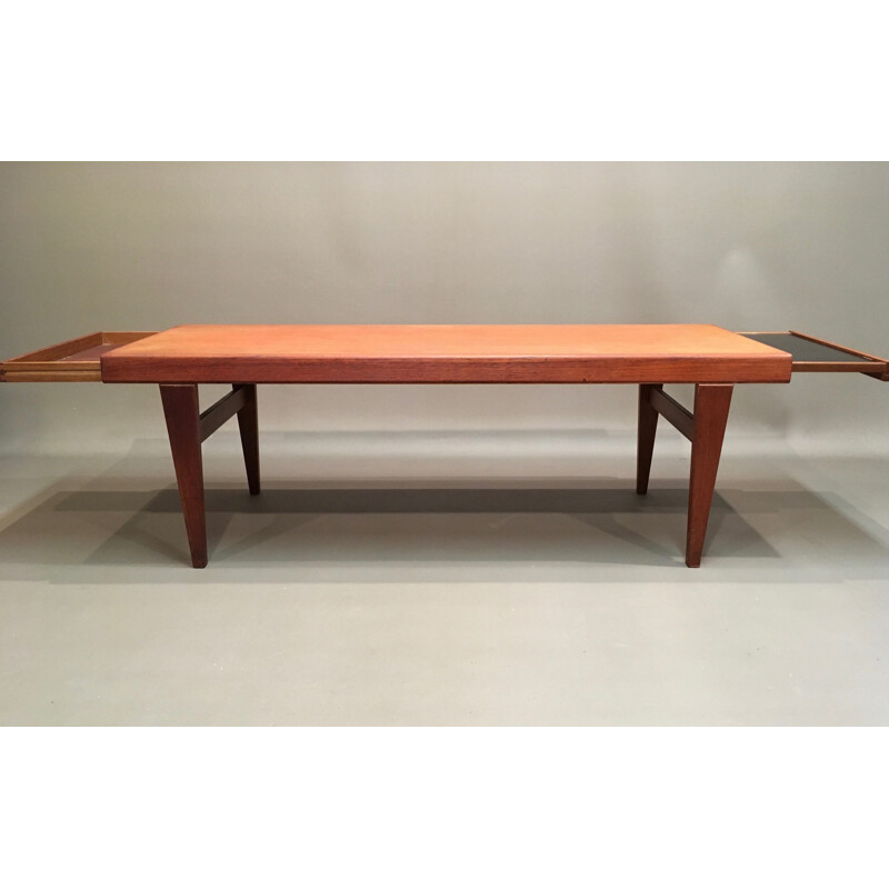 Teak coffee table in Scandinavian design - 1950s