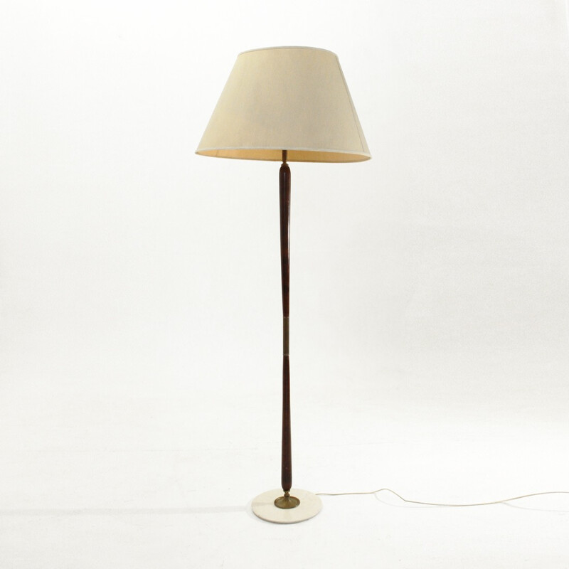 Vintage Italian floor lamp with marble base - 1950s