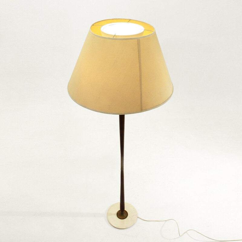 Vintage Italian floor lamp with marble base - 1950s