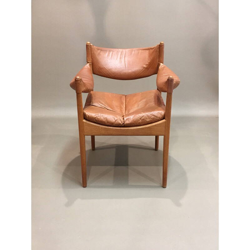 Modus leather armchair by Kristian Solmer Vedel - 1960s