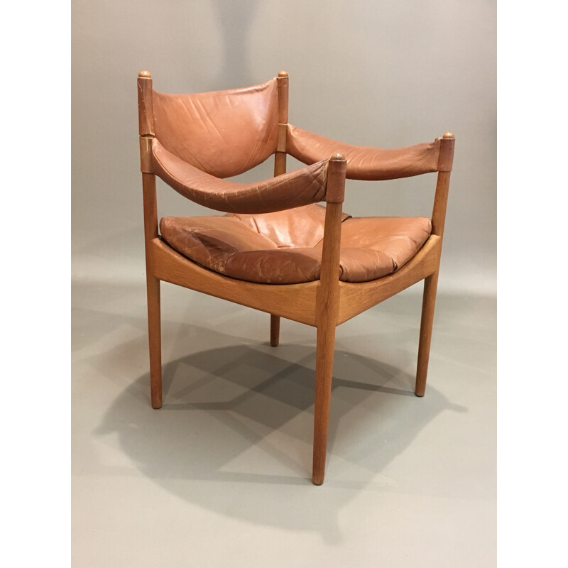 Modus leather armchair by Kristian Solmer Vedel - 1960s