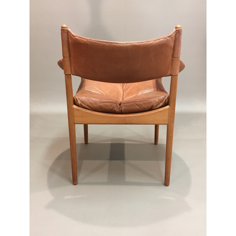 Modus leather armchair by Kristian Solmer Vedel - 1960s