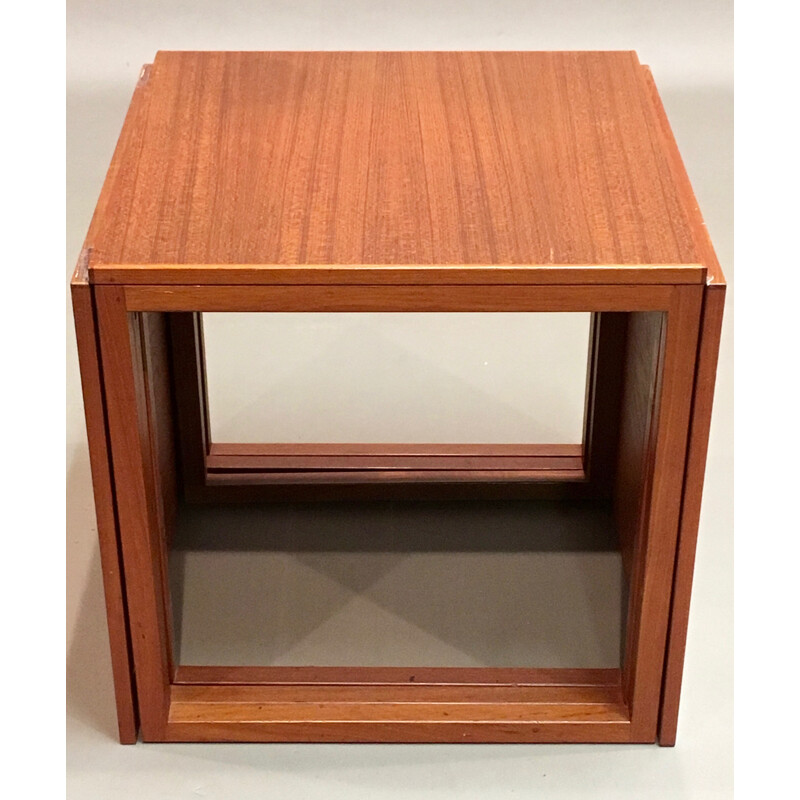 Set of scandinavian teak nesting tables -1950s