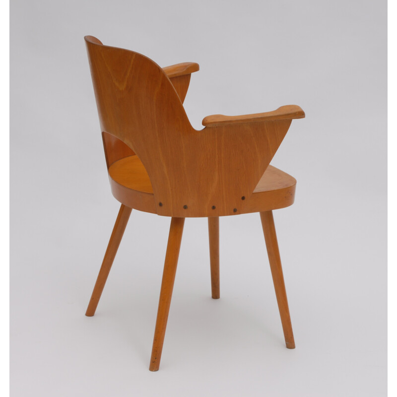 Vintage wooden armchair by Oswald Haerdtl - 1960s