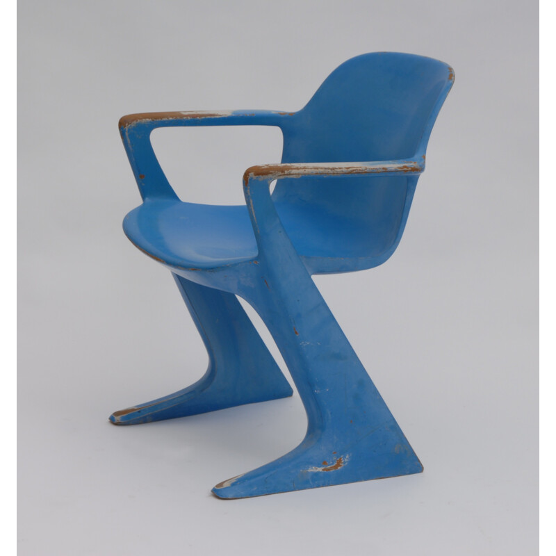 Kangaroo blue armchair by Ernst Moeckl for Horn - 1960s