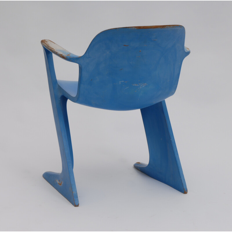 Kangaroo blue armchair by Ernst Moeckl for Horn - 1960s